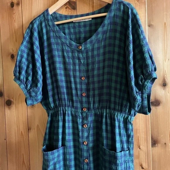 LONGWAY Haven Dress in Green Plaid - Picture 8 of 10